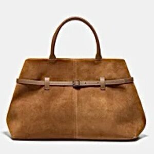 Source Unknown Suede Tote in Camel Brown